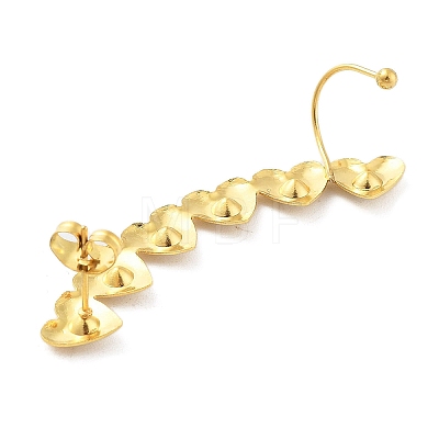 Rhinestone Cuff Earrings for Girl Women Gift EJEW-B042-02G-A-1