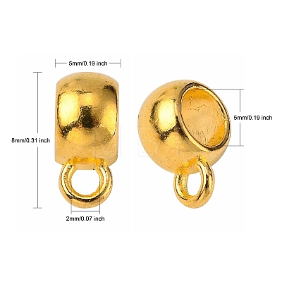 Tibetan Style Alloy Tube Bails LS-TIBEP-LFH251Y-G-FF-1