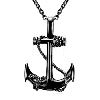 Pirate Anchor Alloy Pendant Necklaces FS-WGF47F3-03-1