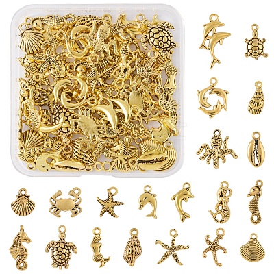 Tibetan Style Alloy Pendants FIND-FS0003-95AG-1