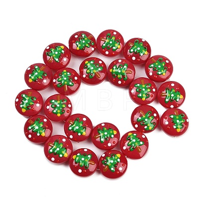 Christmas Handmade Lampwork Enamel Beads LAMP-C020-03G-1