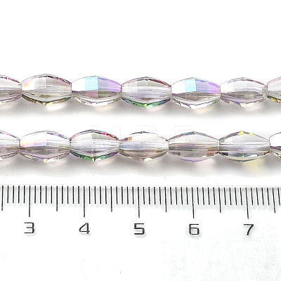 Electroplate Transparent Glass Beads Strands EGLA-M032-03A-HR03-1