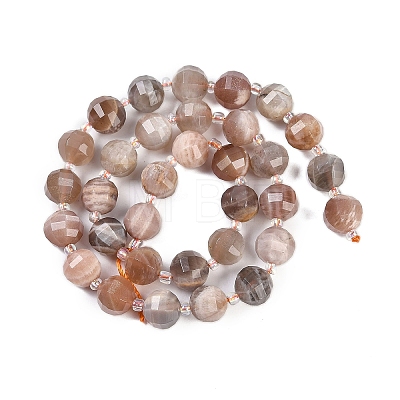 Natural Multi-Moonstone Beads Strands G-G182-B04-05-1