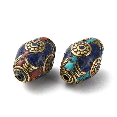Handmade Tibetan Style Beads KK-G473-04AG-1