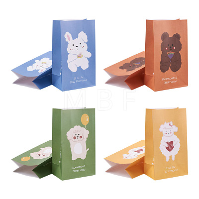 Magibeads 12Pcs 6 Style Rectangle Paper Bags CARB-MB0001-05-1