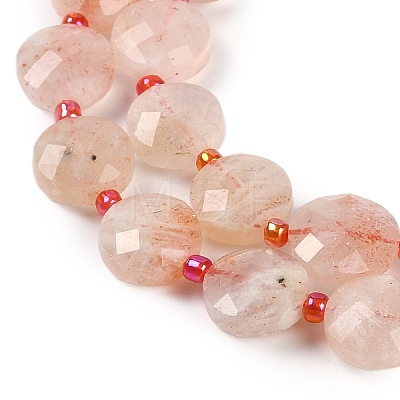 Natural Sunstone Beads Strands G-B094-A20-01-1