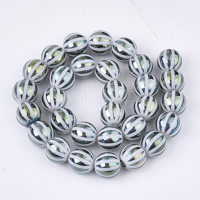 Electroplate Glass Beads Strands EGLA-S177-11B-04-1
