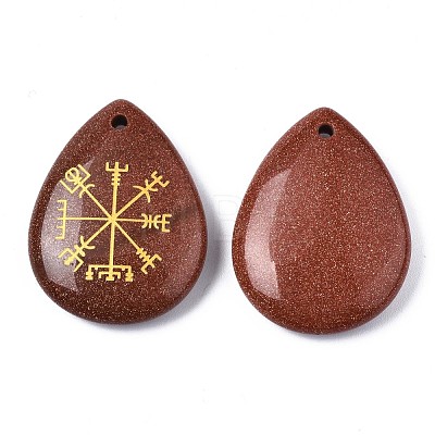 Synthetic Goldstone Pendants G-T122-72J-1