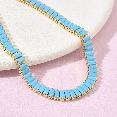 Synthetic Turquoise Tennis Bracelets KK-CBA964F-01G-05-1