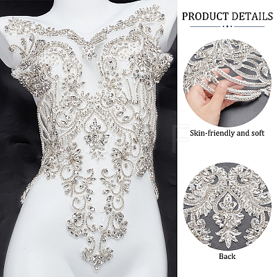 Lace Embroidery Sewing Polyester Appliques DIY-WH0013-63-1