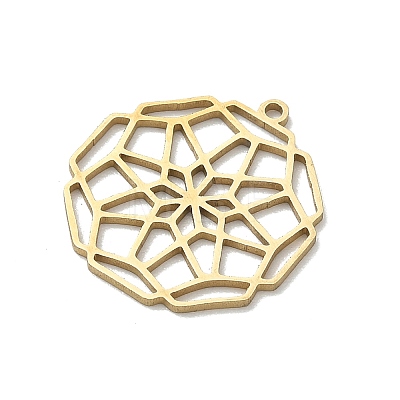 Hollow 201 Stainless Steel Pendants STAS-B136-11G-1