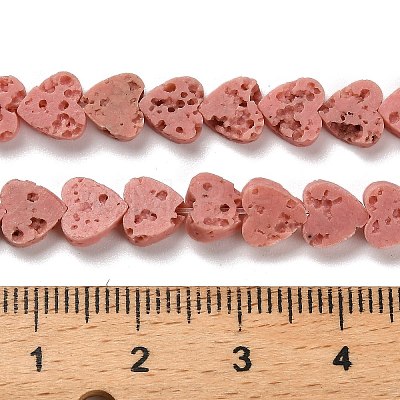 Synthetic Lava Rock Dyed Beads Strands G-R010-01G-1