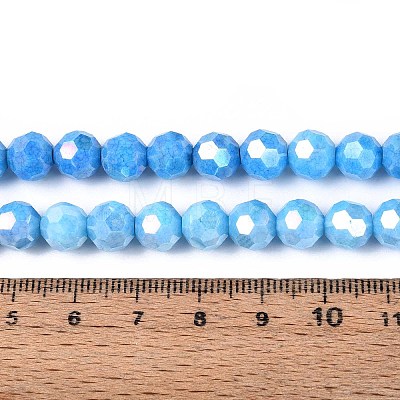Anti-Tarnish Electroplate Glass Beads Strands EGLA-T021-8mm-15-15-1