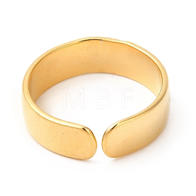 Ion Plating(IP) 201 Stainless Steel Open Cuff Ring RJEW-E063-46G-1