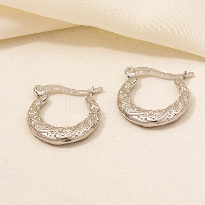 Stylish Stainless Steel Hoop Earrings for Women OK9057-9-1