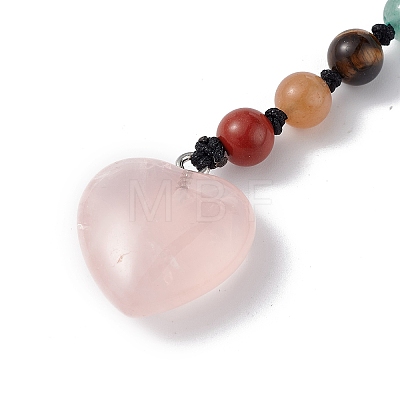 7 Chakra Gemstone Beads Keychain KEYC-F036-02-1