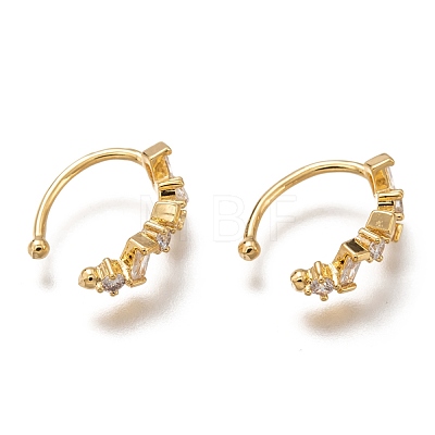 Brass Cuff Earrings ZIRC-Z015-03G-1