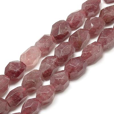 Natural Strawberry Quartz Beads Strands G-R425-13-1