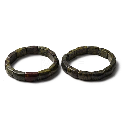 Natural Dragon Blood Bead Stretch Bracelets for Women Men BJEW-C097-02A-07-1