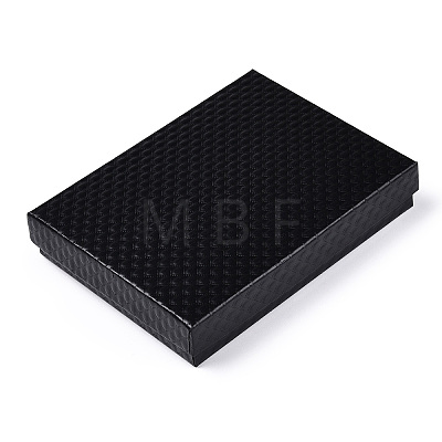 Rhombus Textured Cardboard Jewelry Boxes CBOX-T006-01A-1