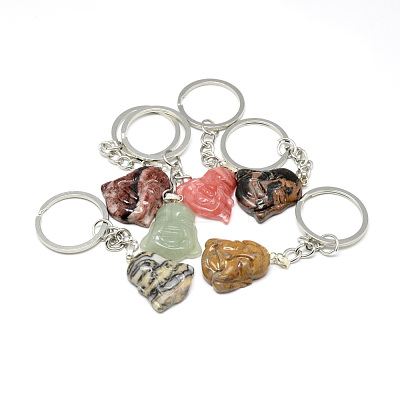Synthetic & Natural Gemstone Keychain KEYC-S253-08-1