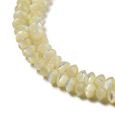 Natural Trochus Shell Rondelle Beads Strands SSHEL-H072-01A-1