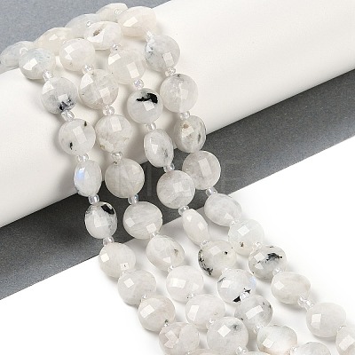 Natural Rainbow Moonstone Beads Strands G-B094-A06-01-1