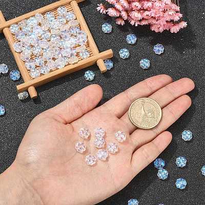 100Pcs Transparent Czech Glass Beads GLAA-CJ0001-90-1