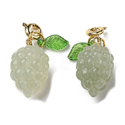 Natural Xiuyan Jade Grapes Pendant Decorations X-G-R489-08G-1