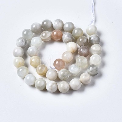 Natural White Moonstone Beads Strands G-N328-51C-01-1