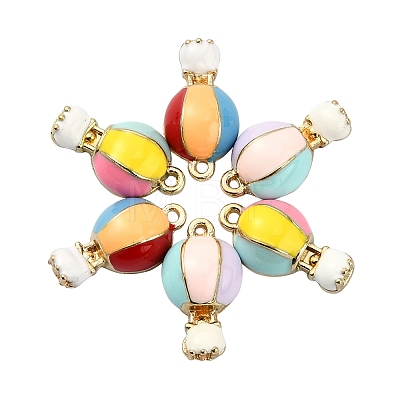 30Pcs 3 Colors Alloy Enamel Pendants ENAM-CJ0002-38-1