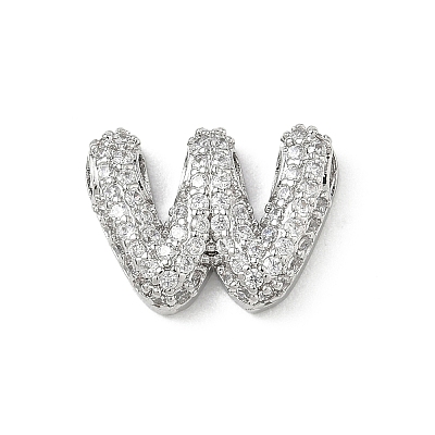Brass Micro Pave Cubic Zirconia Pendants KK-A300-02P-W-1