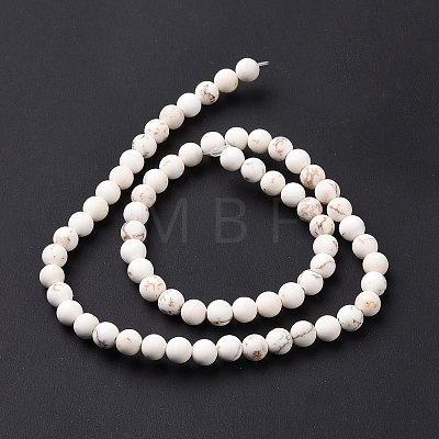 Natural Magnesite Round Bead Strands G-L358-4mm-02-1