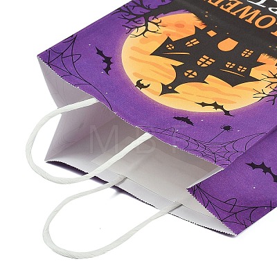 Halloween Paper Castle Printed Tote Bags ABAG-P015-05B-1