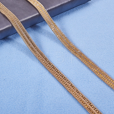 BENECREAT Iron Chain and Two Rows Rhinestone Cup Chain((Hot Melt Adhesive On The Back) CH-BC0001-02-1