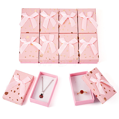 Polka Dot Pattern Cardboard Jewelry Packaging Boxes CON-TAC0011-04B-01-1