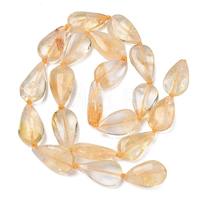 Heated Natural Citrine Beads Strands G-L650-H01-02-1