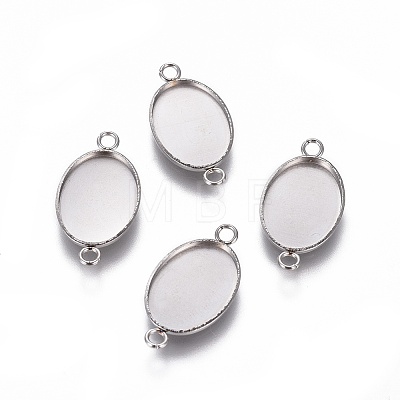 Non-Tarnish 304 Stainless Steel Cabochon Connector Settings LS-X-STAS-H394-A-01P-1