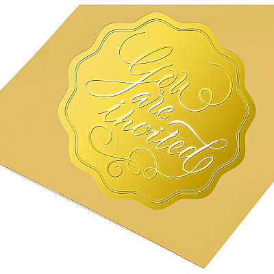 Self Adhesive Gold Foil Embossed Stickers DIY-WH0211-184-1