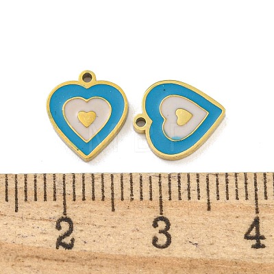 316 Surgical Stainless Steel Enamel Charms STAS-M073-27G-1