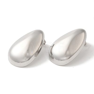 304 Stainless Steel Teardrop Stud Earrings EJEW-C114-31P-1