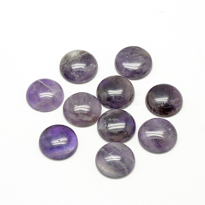 Natural Amethyst Cabochons X-G-R416-10mm-30-1