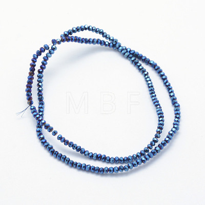 Electroplate Glass Beads Strands X-EGLA-J144-FP-A06-1