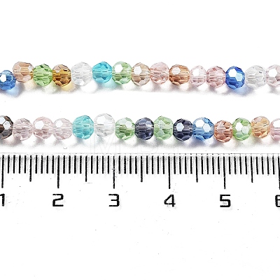 Electroplate Transparent Glass Beads Strands EGLA-A035-T4mm-HA01-1