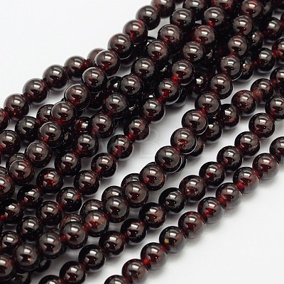 Garnet Round Beads Strands G-O081-03-4mm-1