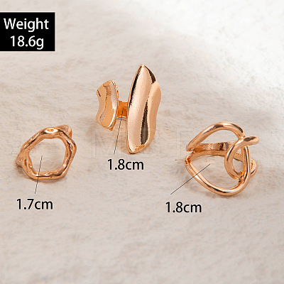 3Pcs Alloy Finger Rings Sets WG7802C-20-1