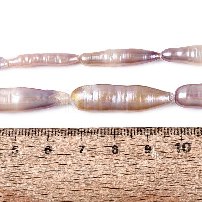 Natural Baroque Stick Pearl Keshi Pearl Beads Strands PEAR-N021-19-01C-1
