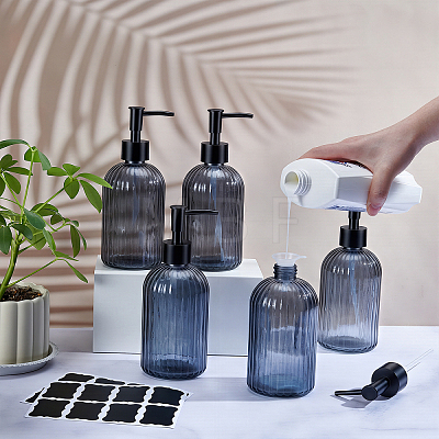6Pcs Glass Press Pump Bottles AJEW-WA0004-95-1