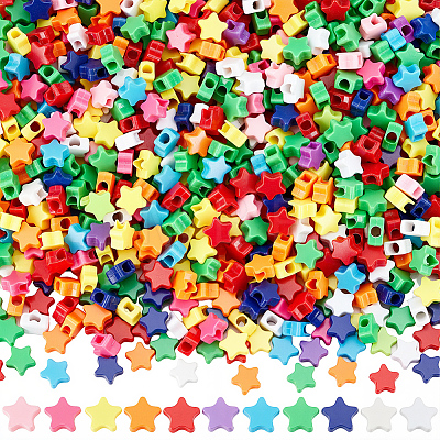 1000Pcs Plastic Beads MACR-SP0002-30-1