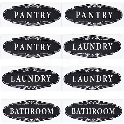3Pcs 3 Styles PVC Self-adhesive Sign Label Paper DIY-CP0013-69-1